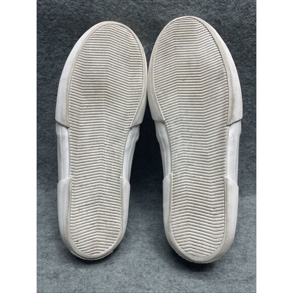 Michael Kors Women US 7 Keaton Sneakers Red Perforated Leather Logo Slip on Shoe - Picture 6 of 8